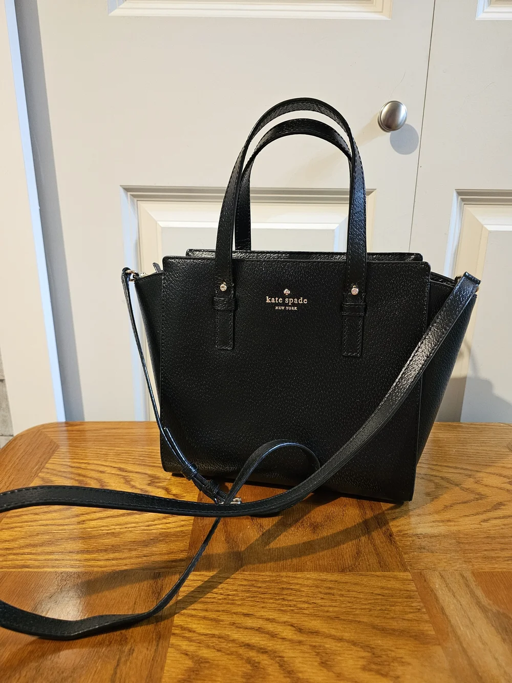 kate spade Black Leather Structured Satchel